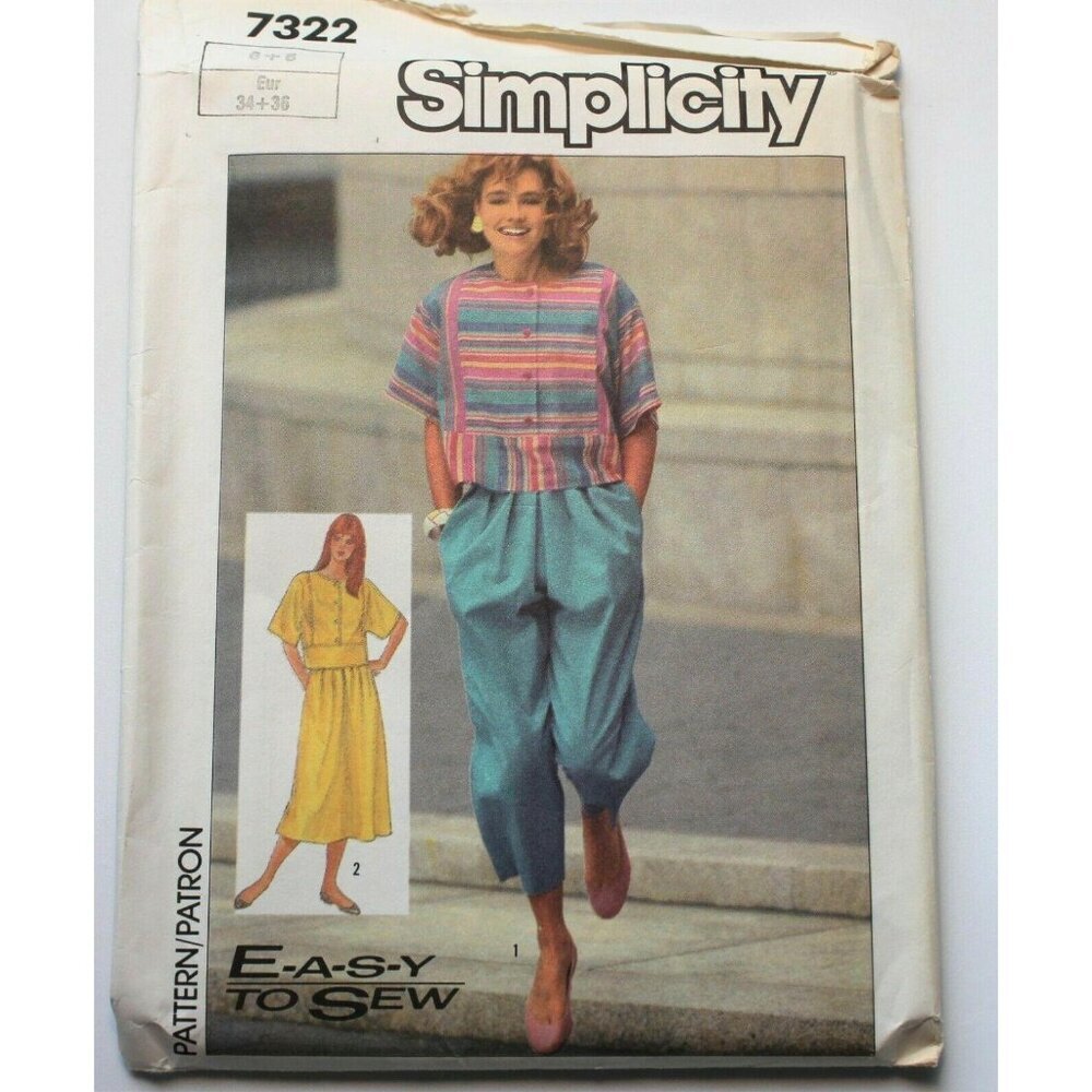 Simplicity‎ Sewing Pattern 7322 Misses Pants Skirt